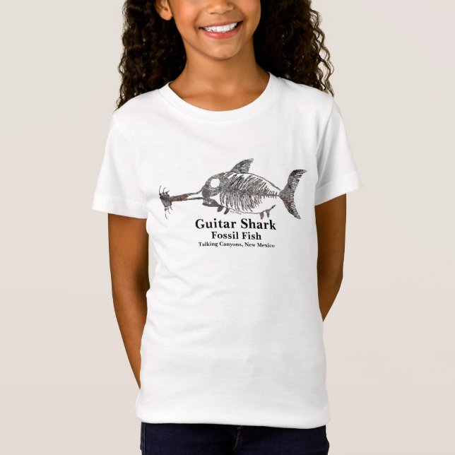 Guitar Shark Fossil Fish T-Shirt (Vorderseite)