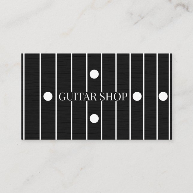 Guitar Shop Luthier Rosewood Fretboard Graphic Pro Visitenkarte (Vorderseite)