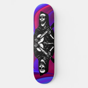 Guitar Skelet Lila Skate Board Skateboard