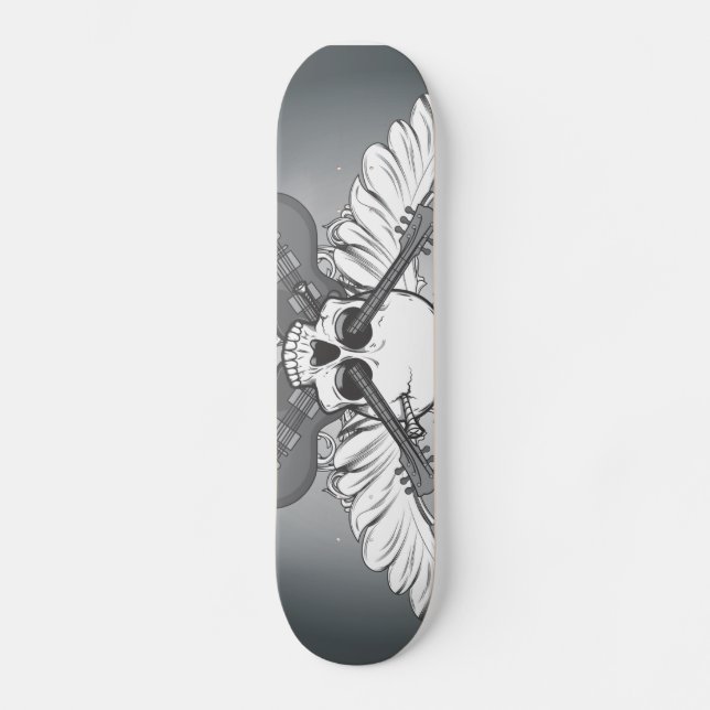 Guitar skull skateboard (Vorderseite)