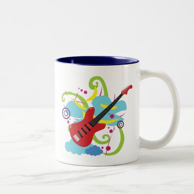 Guitar Solo Dream Zweifarbige Tasse (Rechts)
