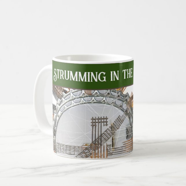 GUITAR STRINGS IN DER SONNE KAFFEETASSE (Vorderseite Links)