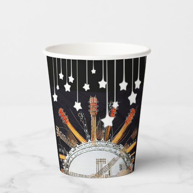 GUITAR STRINGS IN DER SONNE PAPPBECHER (Rückseite)