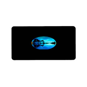 Guitar Sunset Sky Treatments Lugano Highlights Adressaufkleber