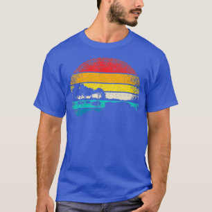 Guitar Sunset Vintage Rees City Lake Reflection Re T-Shirt
