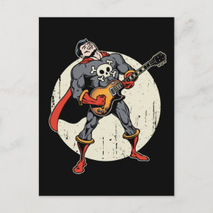 Guitar Superhero Postkarte
