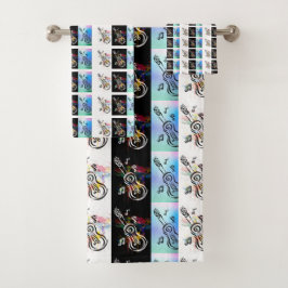 "Guitar Trilogy" Badezimmer Handtuchhandtuch Set,  Badhandtuch Set