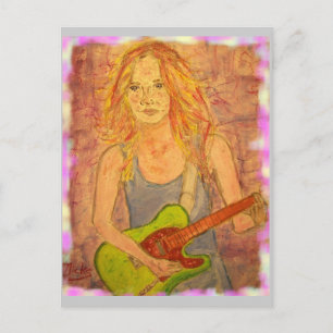 Guitar Twang Girl Postkarte