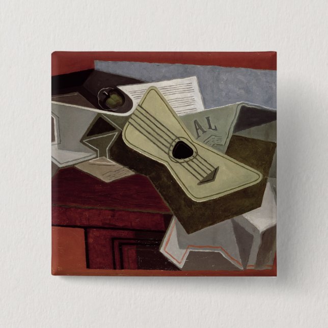 Guitar und Newspaper, 1925 Button (Vorderseite)