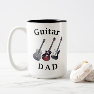 "GUITAR VATER" Acoustical & Electric Vatertag Zweifarbige Tasse