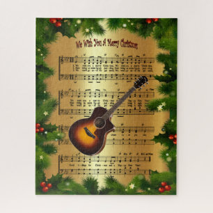 Guitar ~ "Wir wünschen Ihnen ein frohes Weihnachts Puzzle