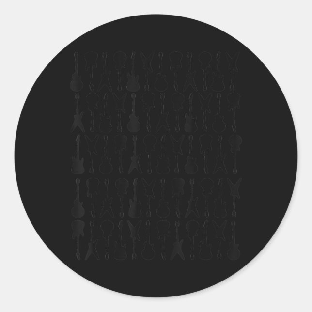 Guitaraholic Guitar design for Guitar Player Runder Aufkleber (Vorderseite)