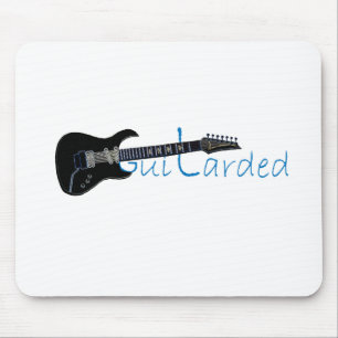 Guitarded schwarze E-Gitarre Mousepad