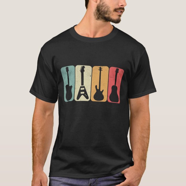 Guitares Retro T-Shirt (Vorderseite)