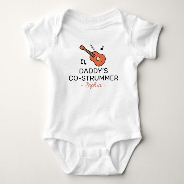 Guitarist Baby Shower Daddy’s Co-Strummer - Guitar Strampler (Vorderseite)