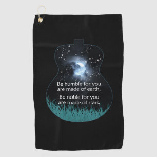 Guitarist Be Humble For You Are Made Of Earth Xmas Golfhandtuch