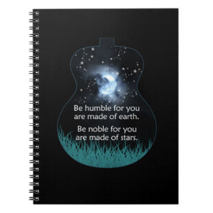 Guitarist Be Humble For You Are Made Of Earth Xmas Notizblock