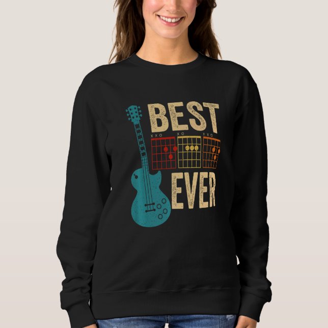 Guitarist Best Dad Ever D A D Chord Guitar Father' Sweatshirt (Vorderseite)