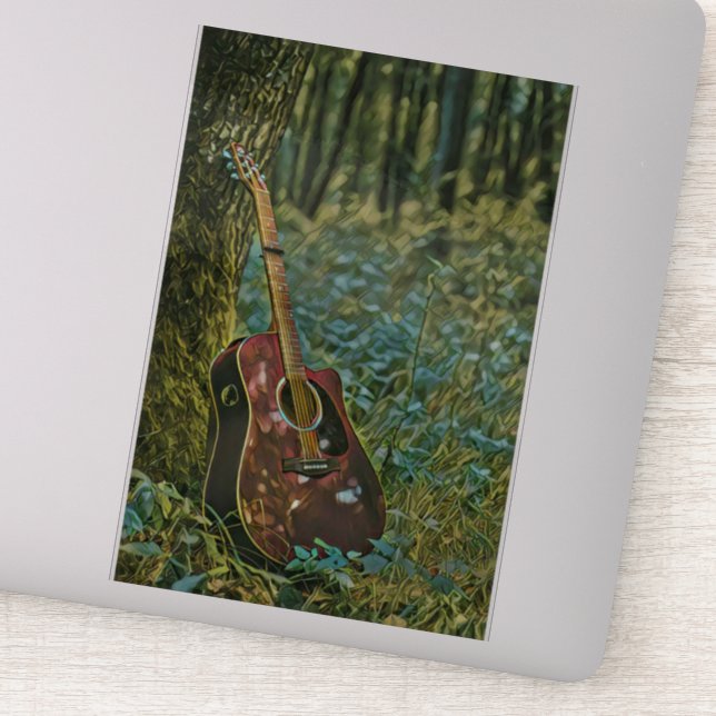 Guitarist birthday gift aufkleber (Detail)