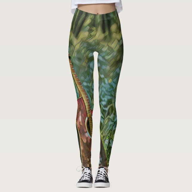 Guitarist birthday gift leggings (Vorderseite)