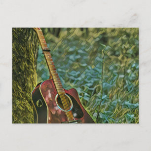 Guitarist birthday gift postkarte