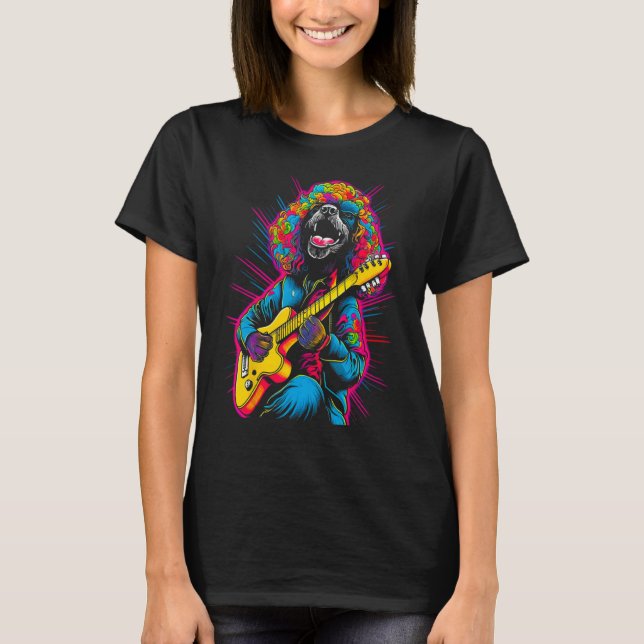 Guitarist Pop Poodle Dog Guitar T-Shirt (Vorderseite)