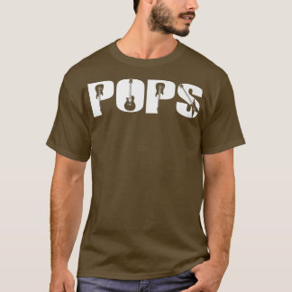 Guitarist Pops Funny Music Guitar Lover Fathers Da T-Shirt