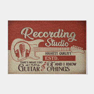 Guitarist Studio Door Mat, Gift For Guitarist Fußmatte