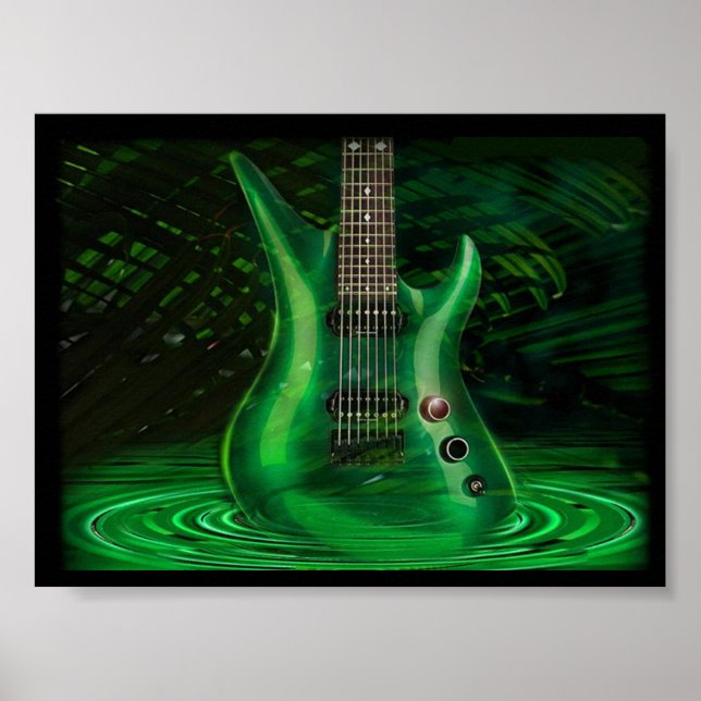 Guitarra verde poster (Vorne)
