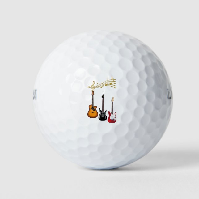 guitarras electricas con partituras musicales golfball (Vorderseite)