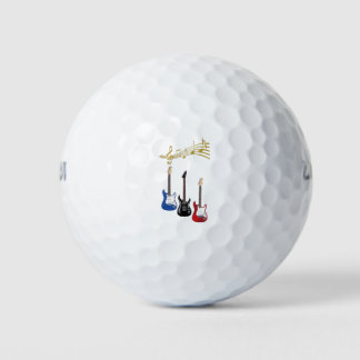 guitarras electricas con partituras musicales golfball