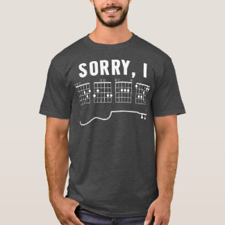 Guitarrist Sorry I DGAF Funny Hidden Message T-Shirt