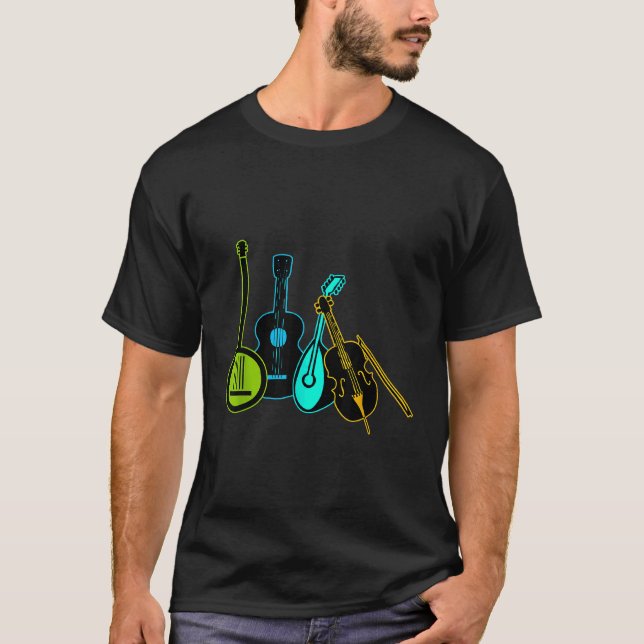 Guitars Banjos Fiddle Mandolin 1 T-Shirt (Vorderseite)