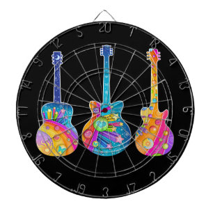 GUITARS DART BOARD DARTSCHEIBE
