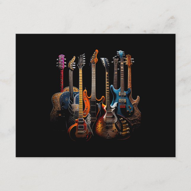 Guitars guitarists gift begleitkarte (Vorderseite)