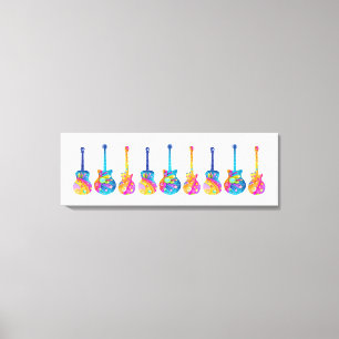 GUITARS POP ART LEINWANDDRUCK