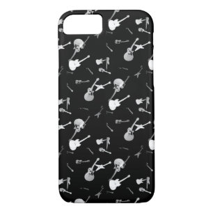 Guitars Rock Schwarz-weiß Iphone Case 3