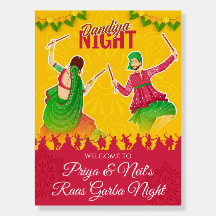 Gujarati Hochzeit Begrüßungszeichen Dandiya Willko