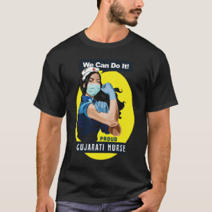 Gujarati Stolz Frontarbeiter Rosie Riveter Kranken T-Shirt