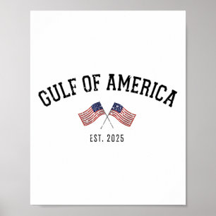 Gul-f Retro of America Est 2025 US-amerikanische F Poster