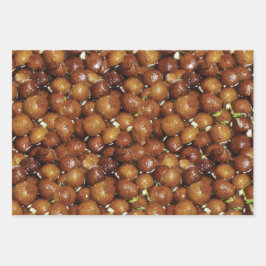 Gulab Jamun Dessert Sweet Food Pattern Geschenkpapier Set