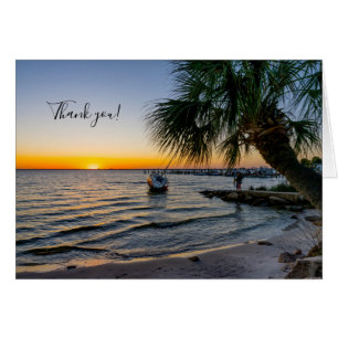 Gulf Breeze Florida Sunset Danke Karte