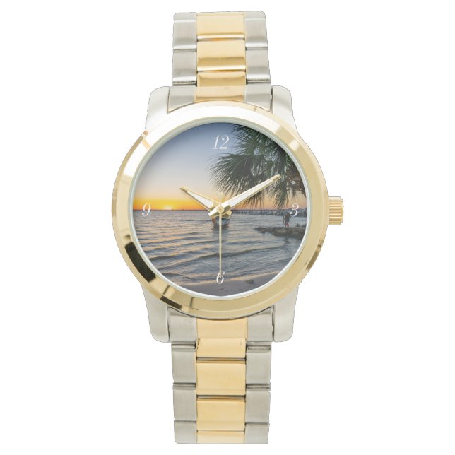 Gulf Breeze Florida Sunset Watch Armbanduhr (Vorderseite)