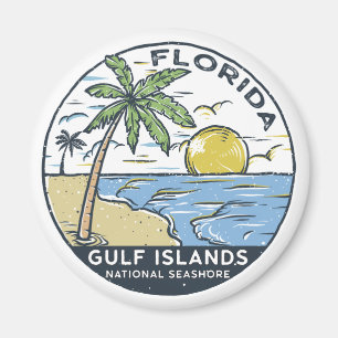 Gulf Islands National Seashore Florida Vintage auf Magnet