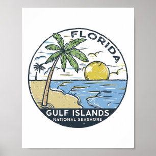 Gulf Islands National Seashore Florida Vintage auf Poster