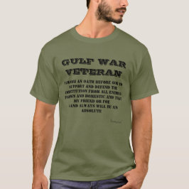  GULF-KRIEG Veteran Oath GreenT-Shirt-T - Shirt