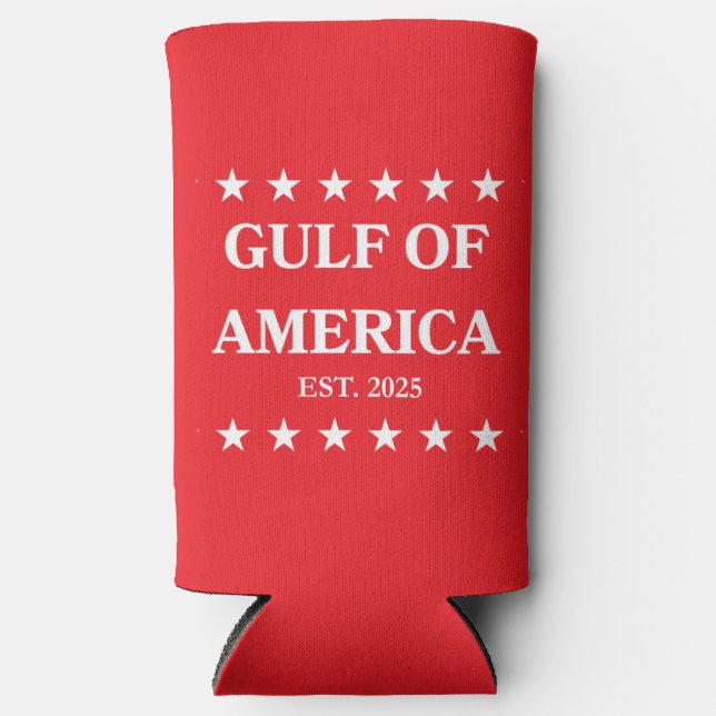 Gulf of America Slim Coozie! Seltzer Can Cooler Selters Dosenkühler (Vorderseite)