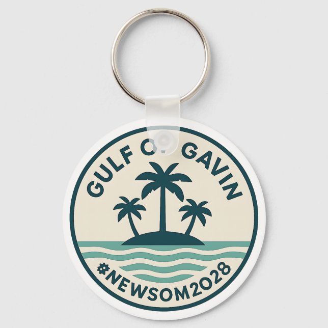 Gulf of Gavin 2028 Newsom Keychain Schlüsselanhänger (Vorderseite)