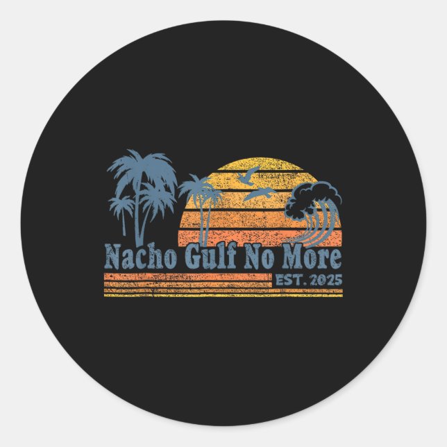 Gulf Of United States Of America Est. 2025  Runder Aufkleber (Vorderseite)