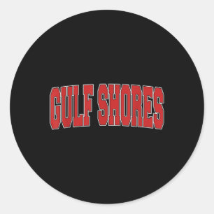Gulf Shores Al Alabama Varsity-Stil Usa Vintage S Runder Aufkleber